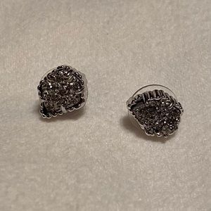 Kendra Scott Silver Drusy Studs
